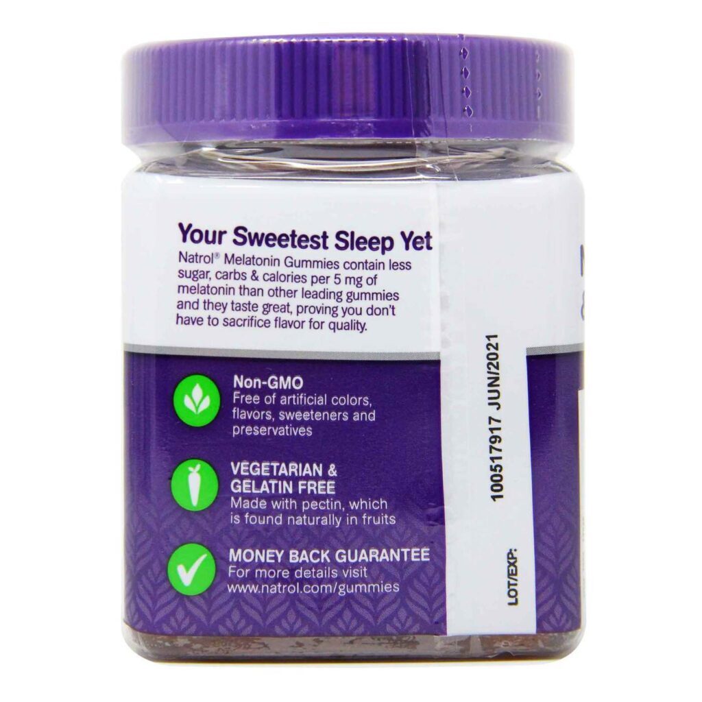 Natrol Gomas de Melatonina 5mg Sabor Morango - 90 Unidades para o Sono Repousante - Imagem 3