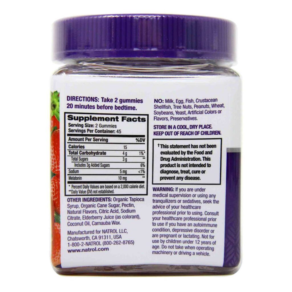 Natrol Gomas de Melatonina 10 mg 90 Gomas: Sono Profundo e Repousante - Imagem 2