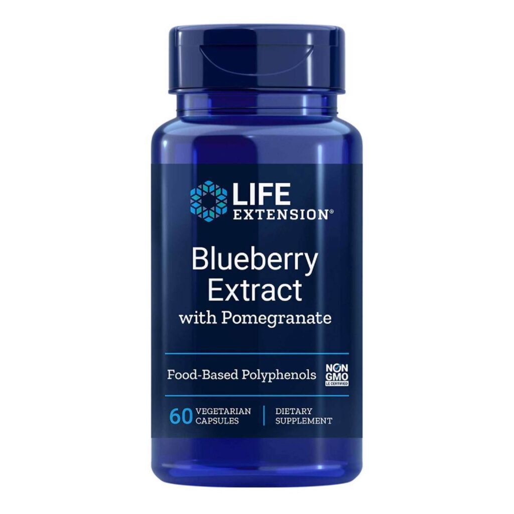 Life Extension Extrato de Mirtilo com Romã - 60 Cápsulas Vegetarianas
