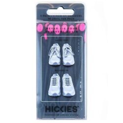 Hickies Cadarços Sem Nó - Preto Rosa - 14 Unidades: Conforto e Estilo Sem Amarrar