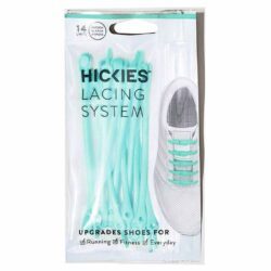 Hickies Cadarços Sem Laços Hortelã - Kit com 14 Unidades para Calçados