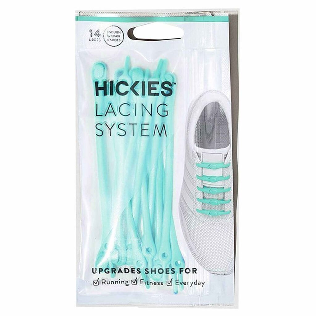 Hickies Cadarços Sem Laços Hortelã - Kit com 14 Unidades para Calçados