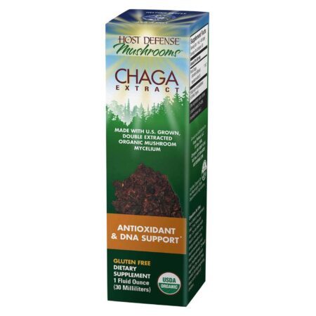 Host Defense Mushrooms, Extrato de Chaga - Antioxidante - 30 ml