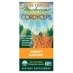 Host Defense Cordyceps Cogumelos - 60 Cápsulas Vegetarianas