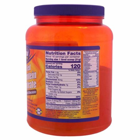 Now Foods, Proteína Whey Concentrada - Chocolate Holandês - 544g (1.2 lbs) - Image 2