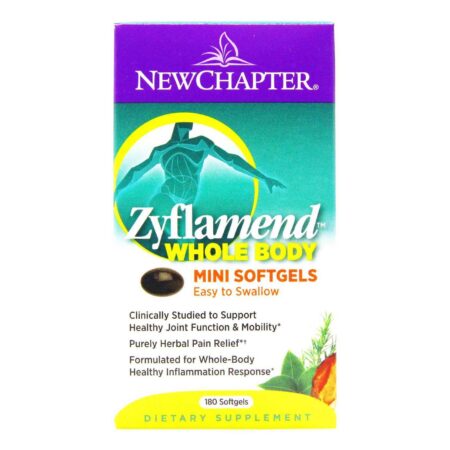 New Chapter, Zyflamend® para Todo o Corpo - Fácil de Engolir - 180 Cápsulas em Gel