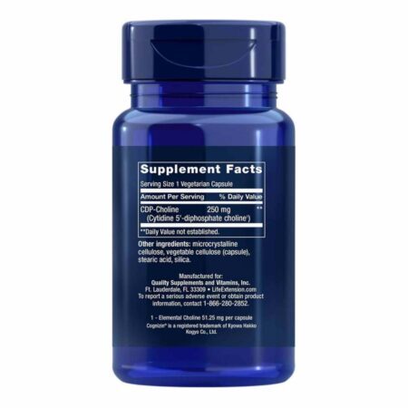 Life Extension Cognizin CDP-Colina: Potencialize Seu Foco e Memória com 60 Cápsulas Vegetarianas — foto 3