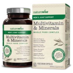 NatureWise Men's Multivitamin & Mineral Whole Food Complex com Suporte Articular - 60 Cápsulas