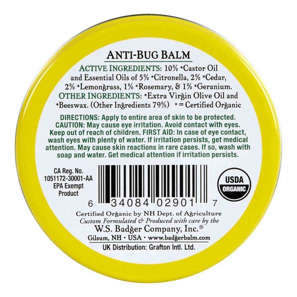 Badger Bálsamo Repelente Natural de Insetos Citronela e Rosa Mosqueta 56g - Imagem 2