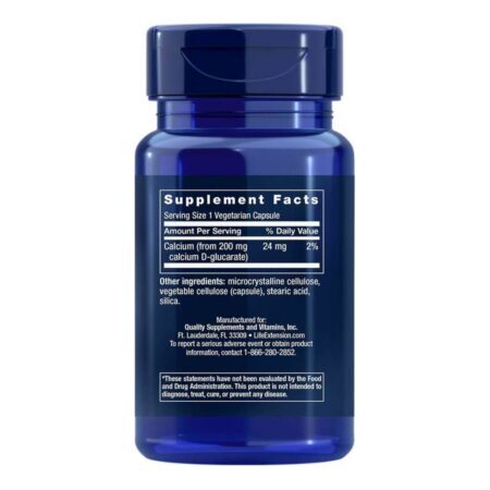 Life Extension Cálcio D-Glucarato 60 Cápsulas - Suporte ao Metabolismo Hepático e Detoxificação - Imagem 3