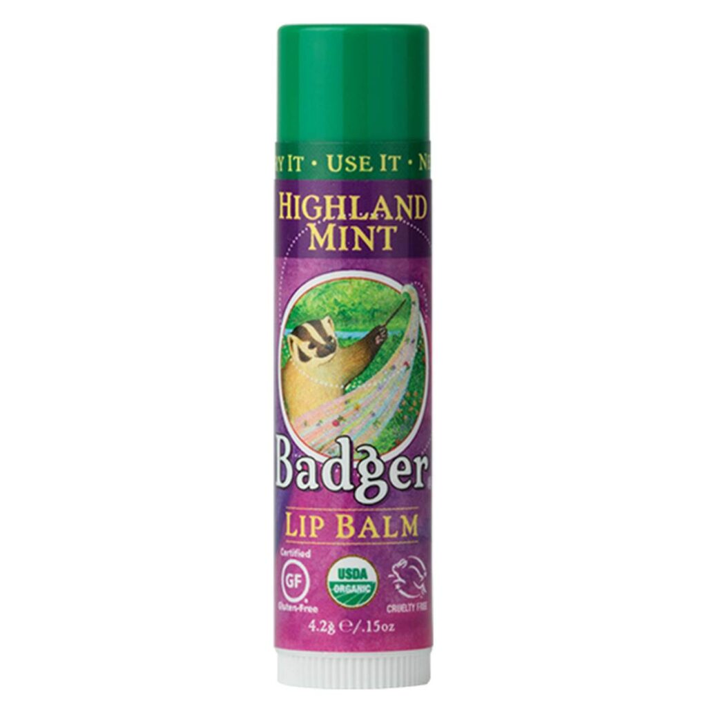 Badger Hidratante Labial Highland Mint - Bálsamo Protetor para Lábios 1 Unidade