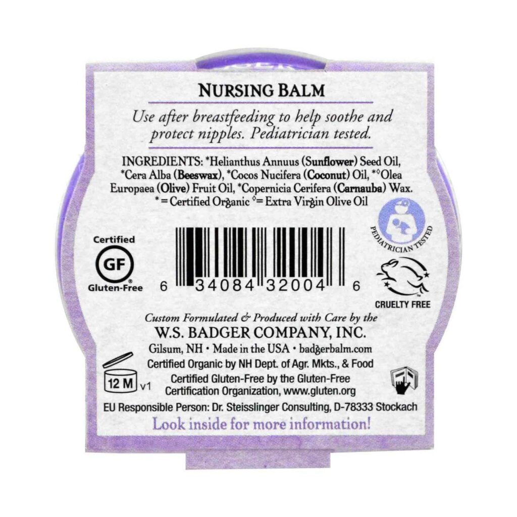 Badger Bálsamo Orgânico para Amamentação - 21g: Alívio Natural e Proteção para Mamilos Sensíveis - Imagem 2