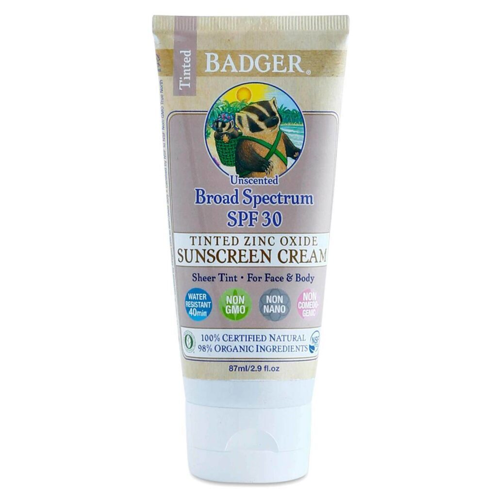 Badger Protetor Solar Colorido FPS 30 Creme sem Cheiro - 87 ml: Proteção Solar Eficaz e Natural