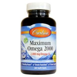 Carlson Labs Maximum Ômega 2000 mg - 60 Cápsulas em Gel: Saúde Cardiovascular e Cerebral