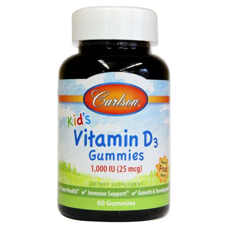 Carlson Labs, Vitamin D3 Kids 1000 IU - 60 Gomas