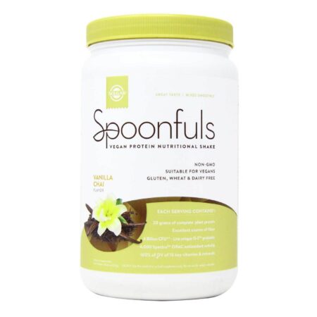 Solgar, Shake Spoonfuls Vegano Proteína Nutricional, Baunilha - 574 g