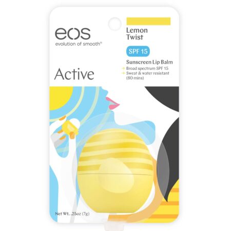 EOS, Protetor Labial FPS 15, Limão - 7g