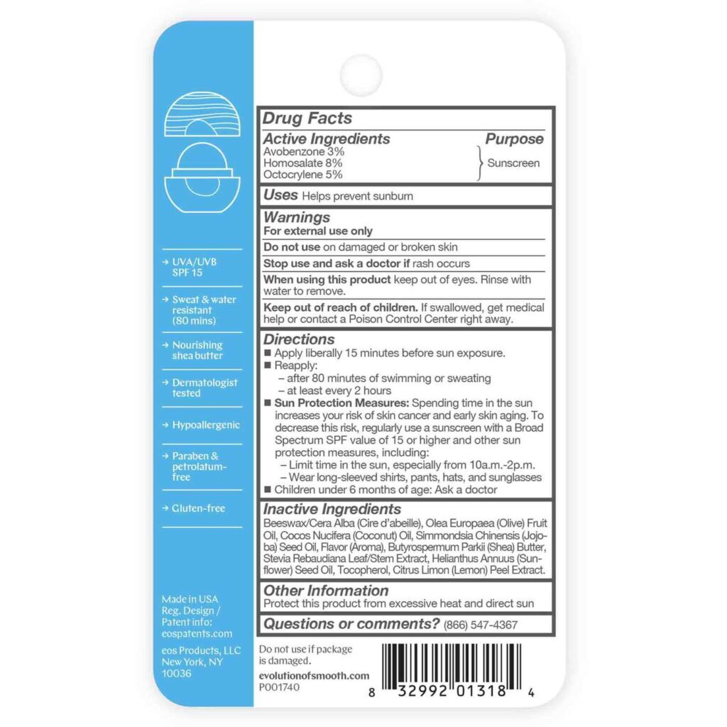 EOS Protetor Labial FPS 15 Limão 7g - Hidratação e Proteção Diária - Imagem 2