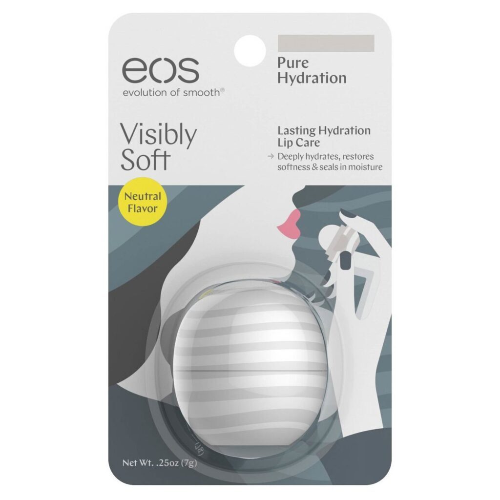 EOS Bálsamo Hidratante Labial Sabor Neutro - 7g: Hidratação Profunda e Proteção para Seus Lábios