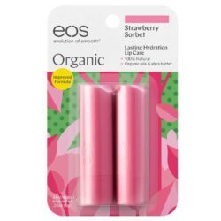 EOS Lip Balm Orgânico Strawberry Sorbet: Hidratação e Proteção Labial 8g - Beleza Natural
