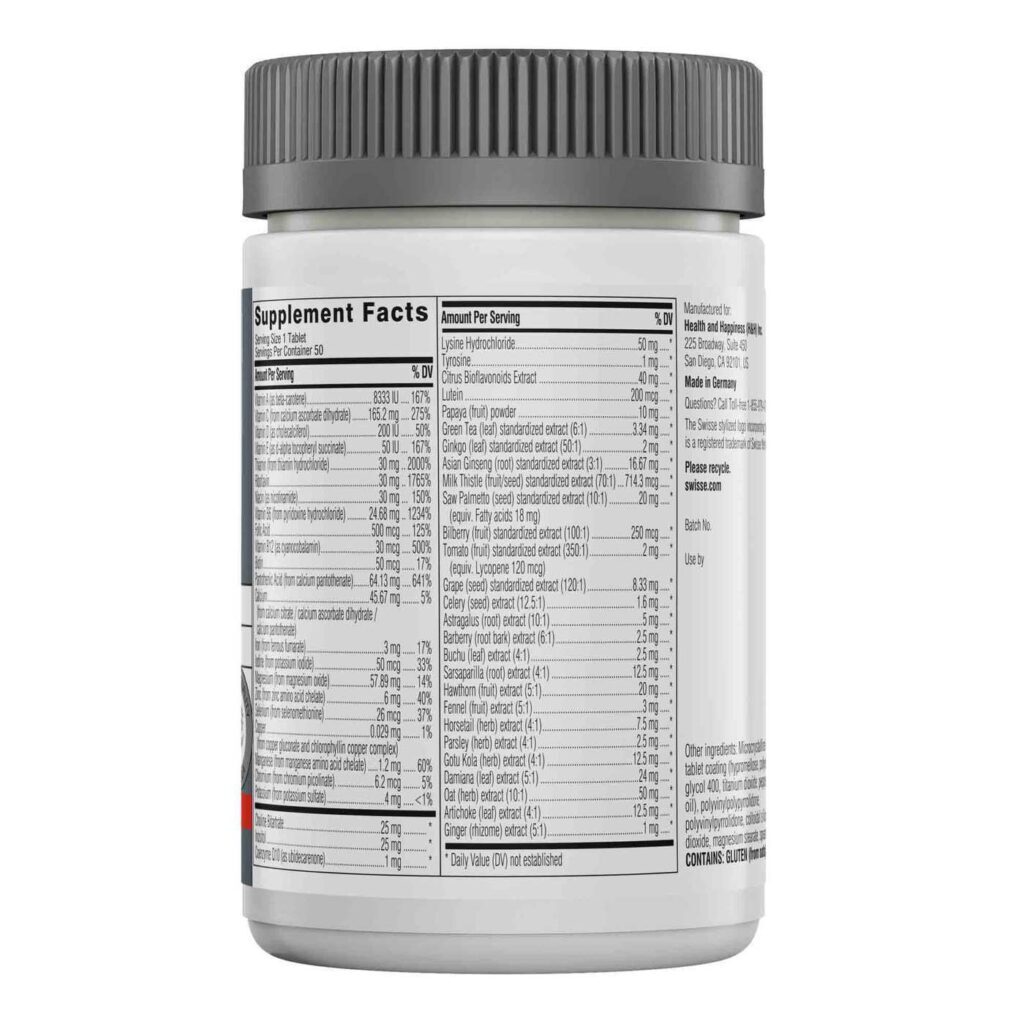 Swisse Ultivite Masculino - Multivitamínico com 50 Tabletes para Energia e Vitalidade - Imagem 3