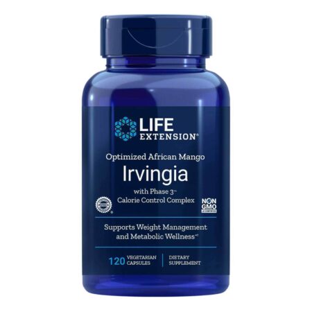 Life Extension, Irvingia com Fase 3™ Complexo de Controle de Calorias - 120 Cápsulas Vegetarianas