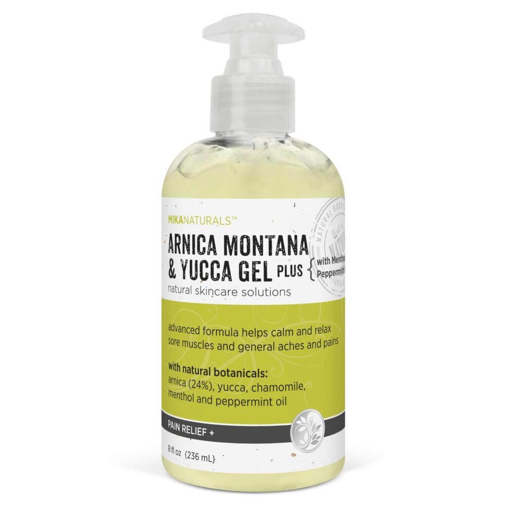 Mika Naturals: Alívio da Dor com Arnica Montana e Yucca Gel (com Mentol) - 236ml