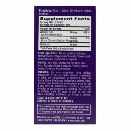Natrol Advanced Sleep Melatonina 10 mg - 100 Comprimidos para Sono Profundo - Imagem 3