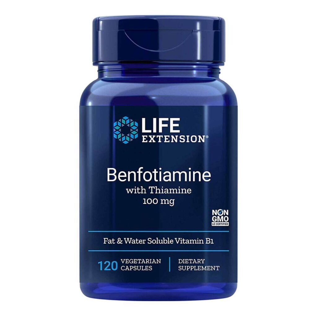 Life Extension Benfotiamina com Tiamina - 120 Cápsulas Vegetarianas para Saúde Neural e Energética