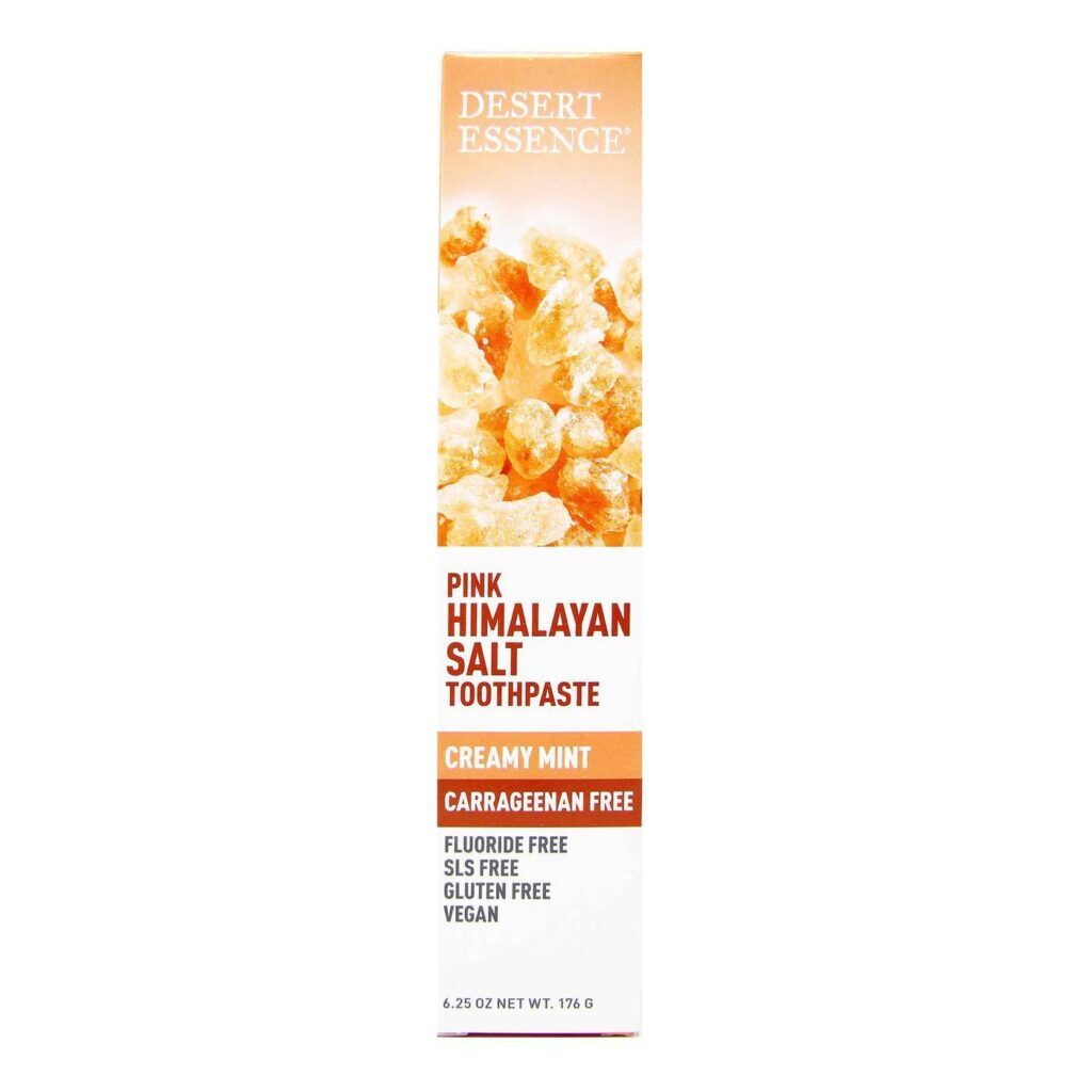 Desert Essence Creme Dental Sal Rosa Himalaia 176g - Higiene Bucal Natural