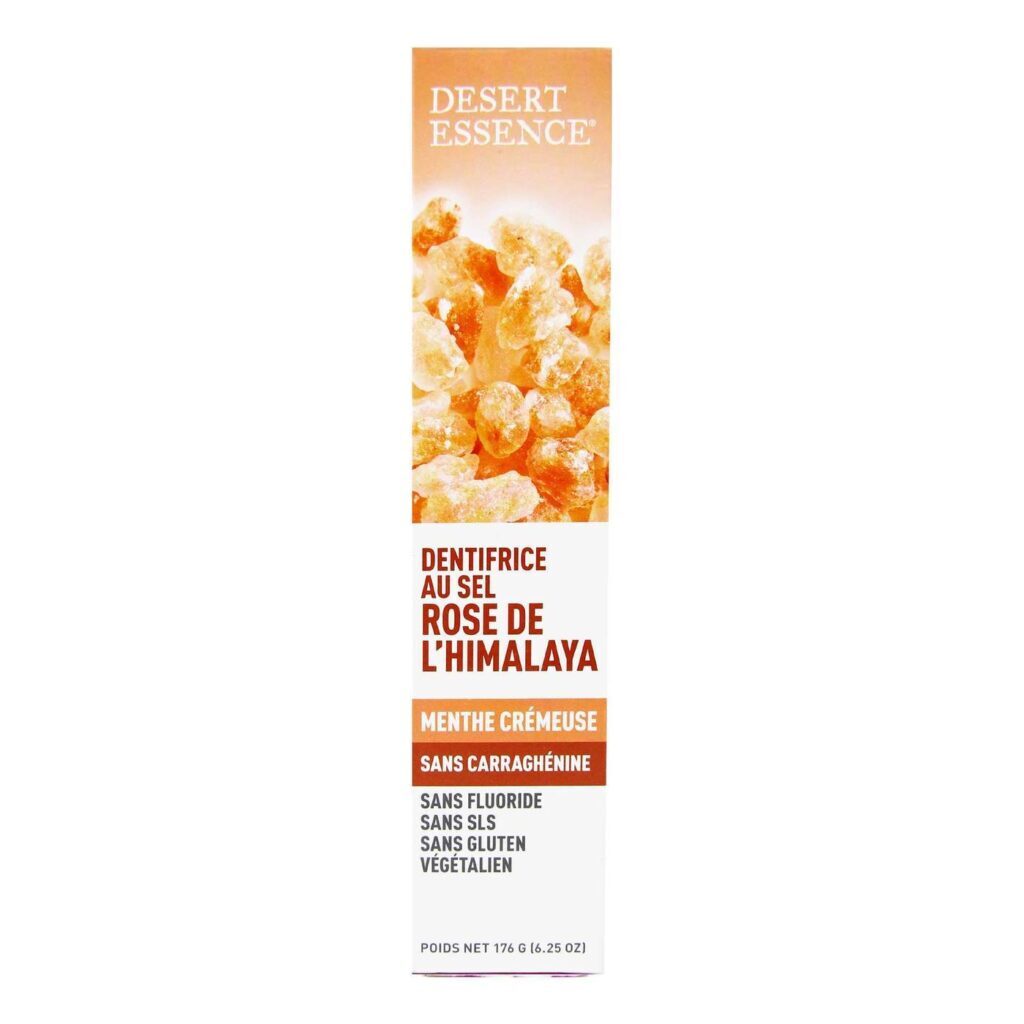 Desert Essence Creme Dental Sal Rosa Himalaia 176g - Higiene Bucal Natural - Imagem 3