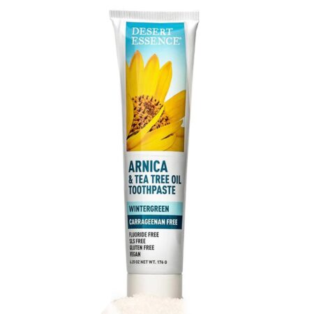 Desert Essence, Creme Dental de Arnica e Óleo de Melaleuca, Wintergreen - 176 g