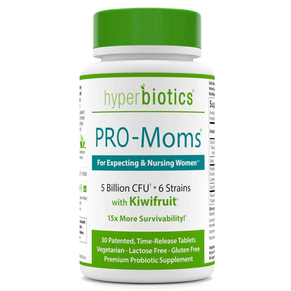 Hyperbiotics PRO-Moms® Probiótico Grávidas Lactantes 30 Tablets - Saúde Digestiva e Imunidade
