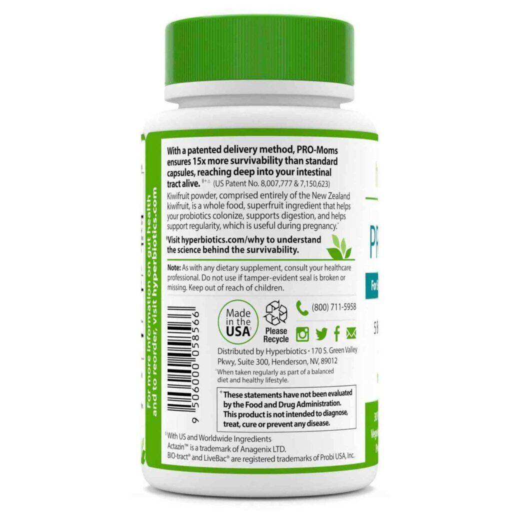 Hyperbiotics PRO-Moms® Probiótico Grávidas Lactantes 30 Tablets - Saúde Digestiva e Imunidade - Imagem 2