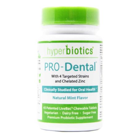 Hyperbiotics, Pro-Dental Oral Health Probiótico - 45 Comprimidos Mastigáveis