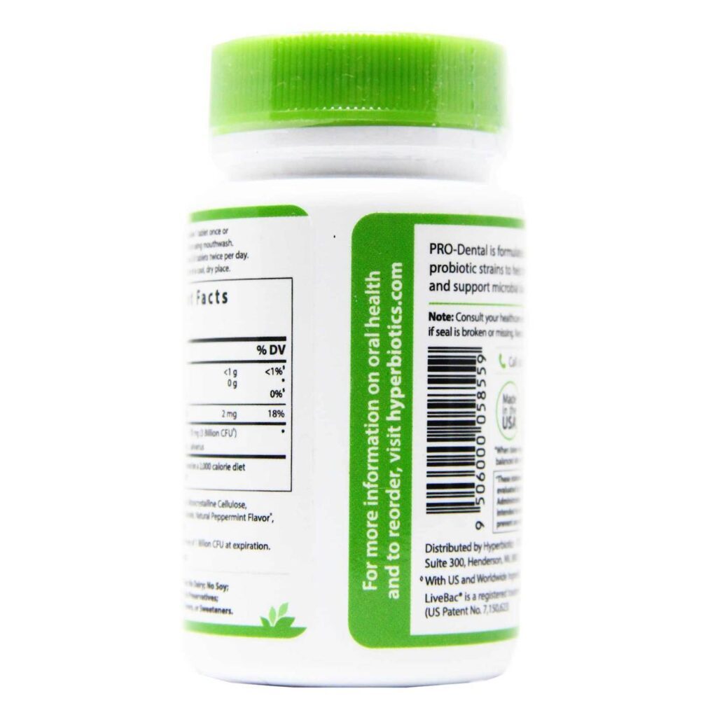Hyperbiotics Pro-Dental Saúde Oral Probiótico 45 Comprimidos Mastigáveis - Imagem 3