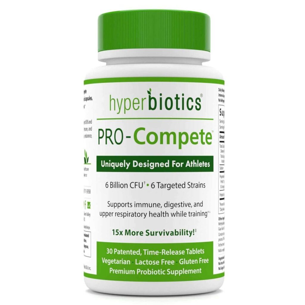Hyperbiotics PRO-Compete Probiótico para Atletas 30 Comprimidos - Saúde Intestinal e Performance