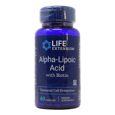 Life Extension, Ácido Alfa-Lipóico com Biotina - 60 Cápsulas