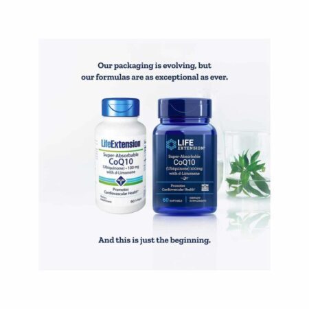 Life Extension CoQ10 Super Absorbable com d-Limoneno - 60 Cápsulas Gelatinosas: Energia e Saúde Cardiovascular - Imagem 2