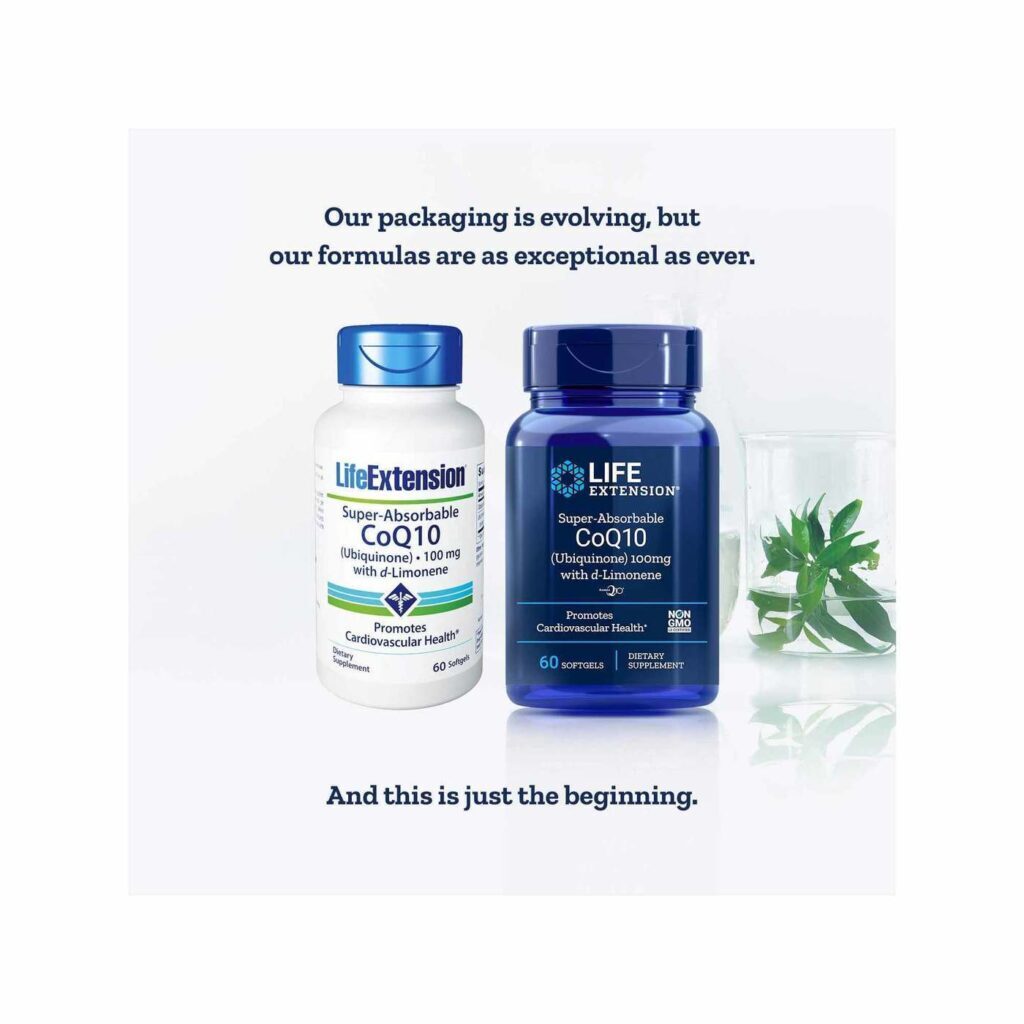 Life Extension CoQ10 Super Absorbable com d-Limoneno - 60 Cápsulas Gelatinosas: Energia e Saúde Cardiovascular - Imagem 2