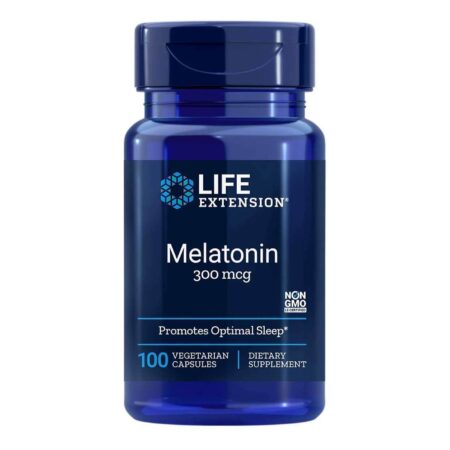 Life Extension, Melatonina 300 mcg de Liberação Imediata - 100 Cápsulas Vegetarianas