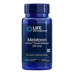 Life Extension Melatonina 300 mcg Liberação Controlada - 100 Comprimidos para Sono Profundo