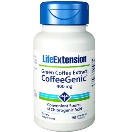 Life Extension, CoffeeGenic® 400 mg Extrato de Café Verde - 90 Cápsulas Vegetarianas