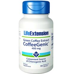 Life Extension CoffeeGenic® 400 mg Extrato de Café Verde - 90 Cápsulas Vegetarianas: Energia Natural e Controle de Peso