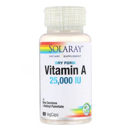 Solaray, Vitamina A 25,000 IU - 60 Cápsulas