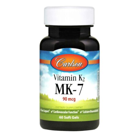 Carlson Labs, Vitamina K2 MK-7 90 mcg - 60 Cápsulas em Gel