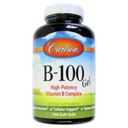 Carlson Labs Complexo B-100 Gel - 100 Cápsulas em Gel: Energia e Bem-Estar Essenciais