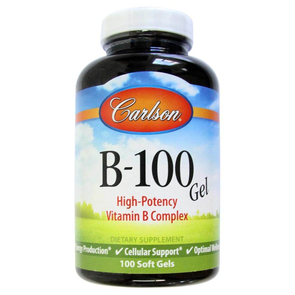 Carlson Labs Complexo B-100 Gel - 100 Cápsulas em Gel: Energia e Bem-Estar Essenciais