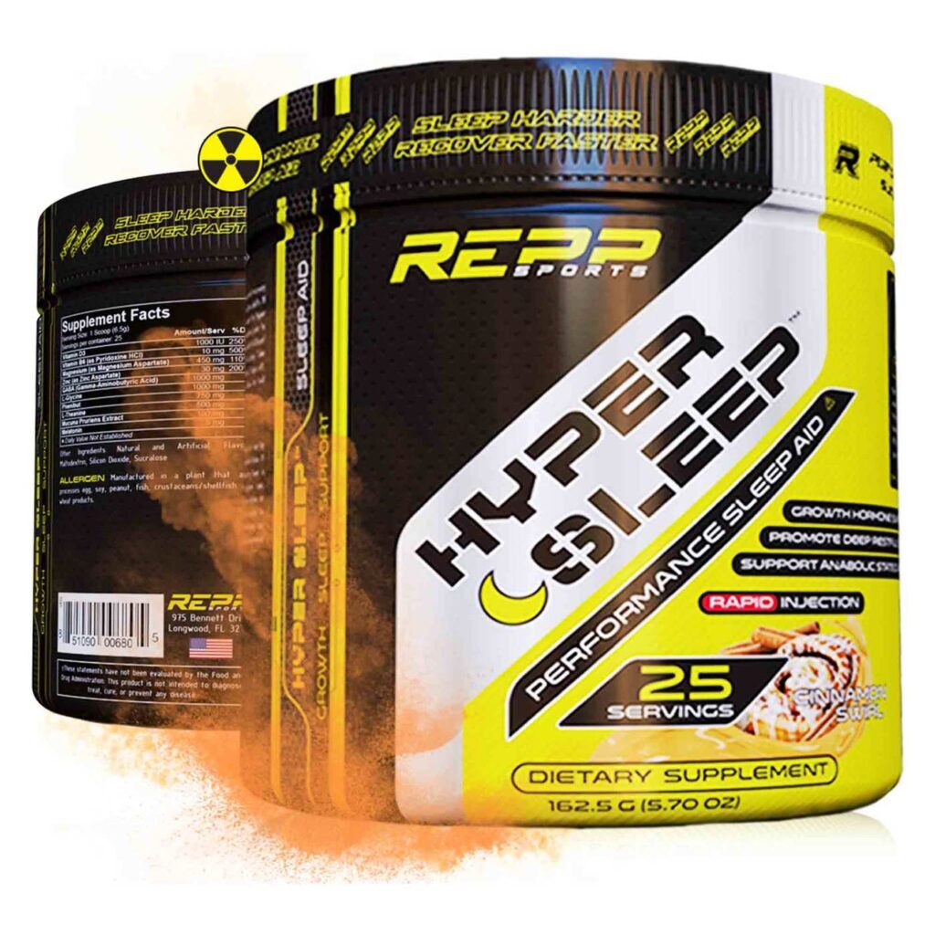 Repp Sports Hyper Sleep Saúde do Sono Sabor Canela 25 Porções 162.5g