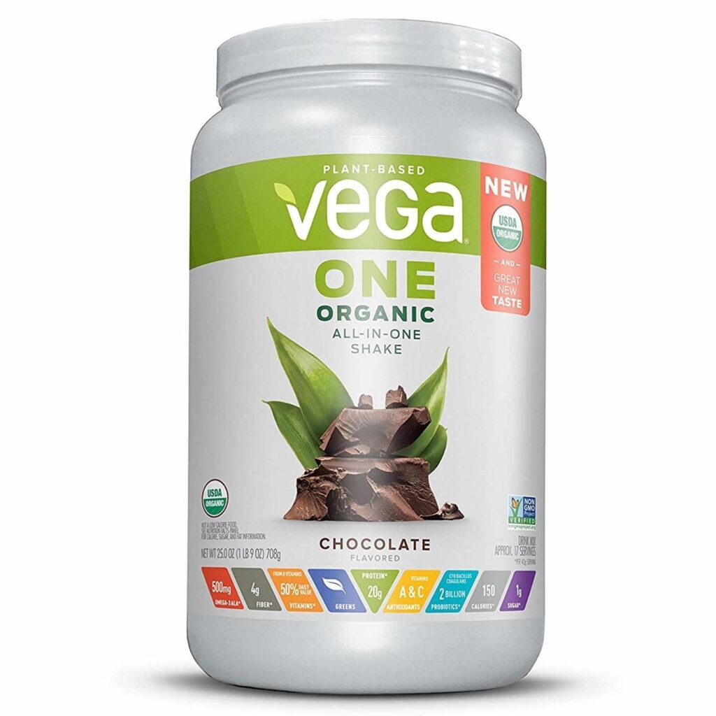 Vega One Organic Chocolate: Shake Proteico Vegano Tudo em Um - 708g